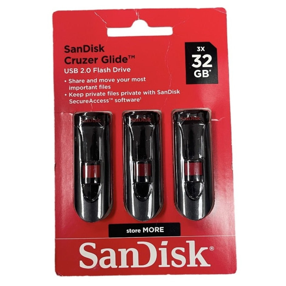 SanDisk 32GB Cruzer Glide USB 2.0 Flash Drive - SDCZ60-032G-AW46