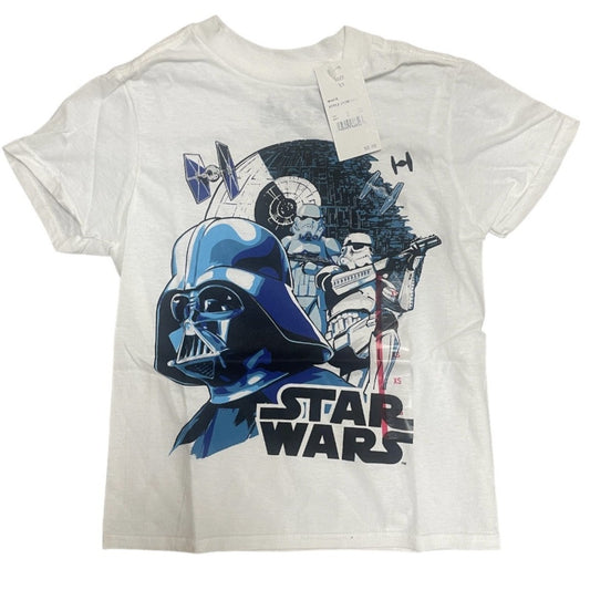 Apparel Lots - Star Wars Darth Vader Boys White T-Shirt, Size XS, 100% Cotton - Lot Of 6