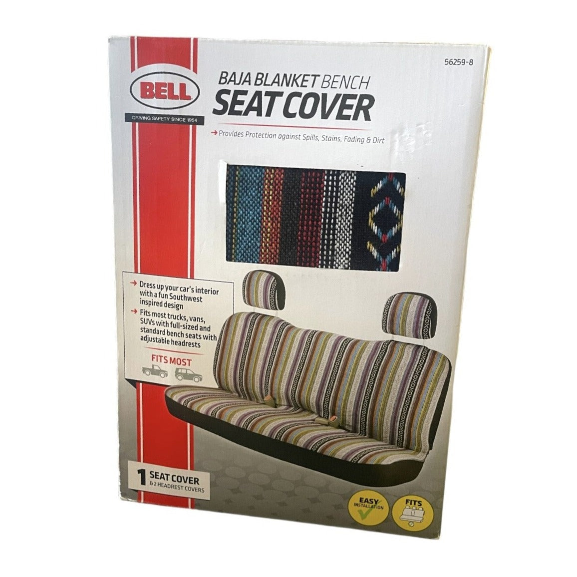 Bell Baja Blanket Bench Seat Cover 56259-8, Southwest Inspired Design