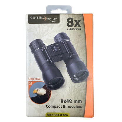 CenterPoint P1 Series 8x42mm Compact Binoculars, Wide Field View, 8X Magnification, Model 73054, Black