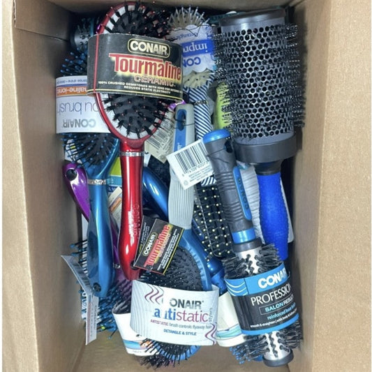 Conair Styling Hair Brushes, Assorted Styles, Sizes And Colors - 30 Units wholesale lot liquidations