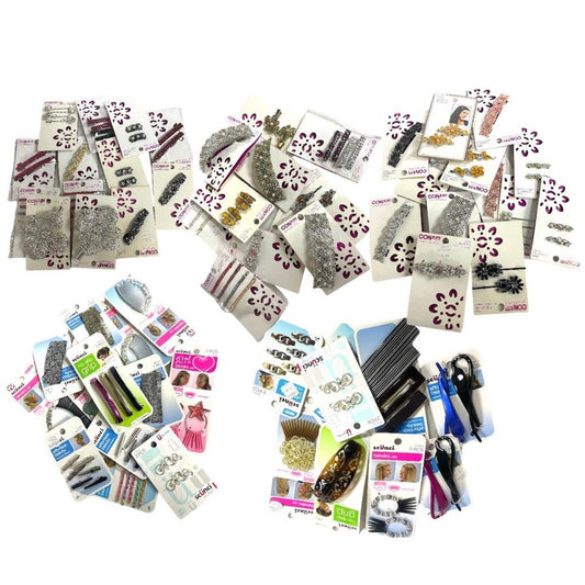 Conair & Scunci Hair Accessories Barrettes, Bobby Pins And More, Assorted - 60 Units wholesale liquidations