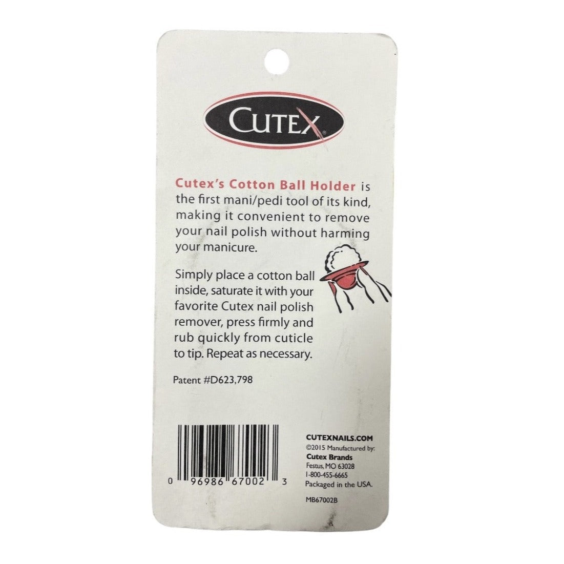 Cutex Cotton Ball Holder, 2 Count manicure pedicure tools