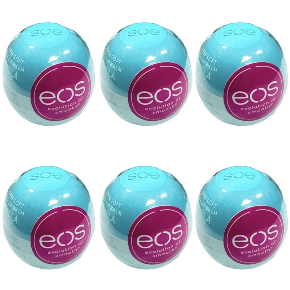 EOS Super Soft Shea Lip Balm Sphere, Vanilla Mint, 0.25 Oz (Pack Of 6)