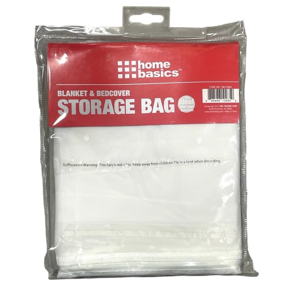 Home Basics Peva Blanket & Bedcover Storage Bag Translucent White wholesale lot liquidations