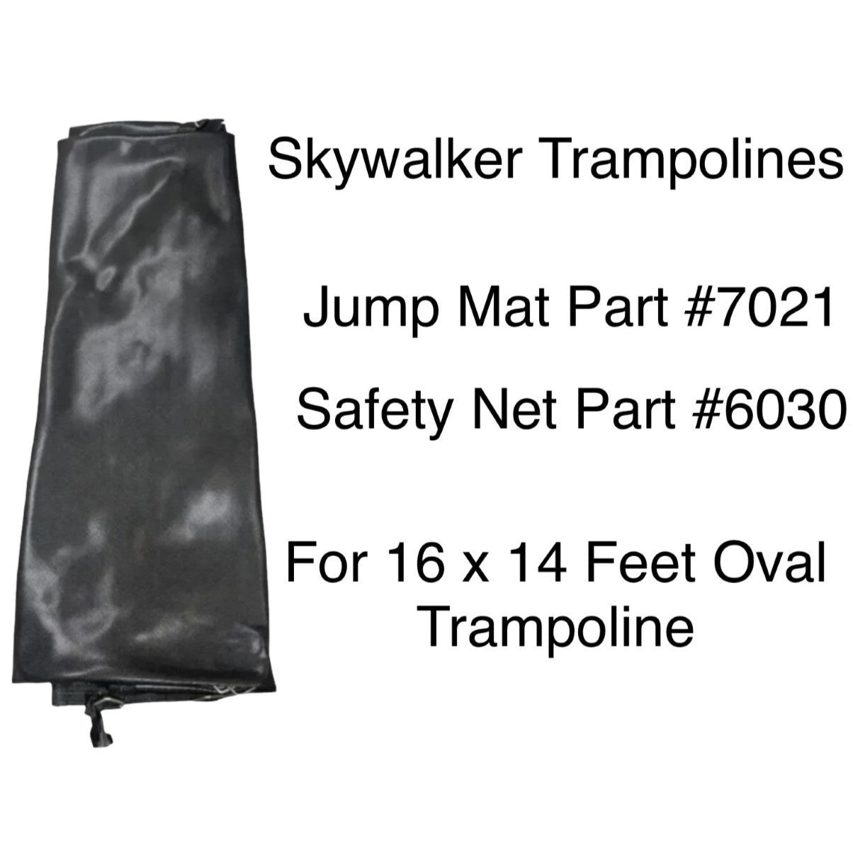 Jump Mat #7021 + Safety Net #6030 For Skywalker 16 X 14 Feet Oval Trampoline Replacement Part