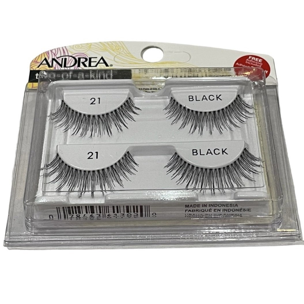 Lot Of 60 Twin Pack Andrea Two Of A Kind False Lash Lightweight Eyelash 21 Black cosmetics liquidations overstock surplus inventory wholesale HBA health & Beauty