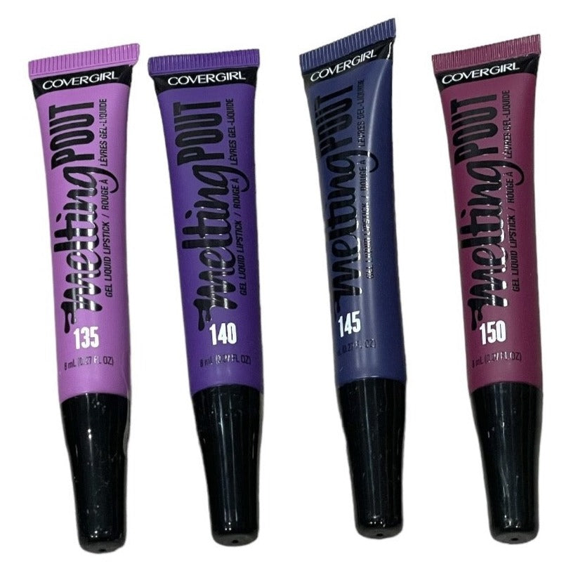Overstock Makeup - Covergirl Melting Pout Gel Liquid Lipstick 0.27 Fl Oz, Assortment Of 4 Shades - 94 Units cosmetics liquidations overstock surplus inventory ecommerce boutiques