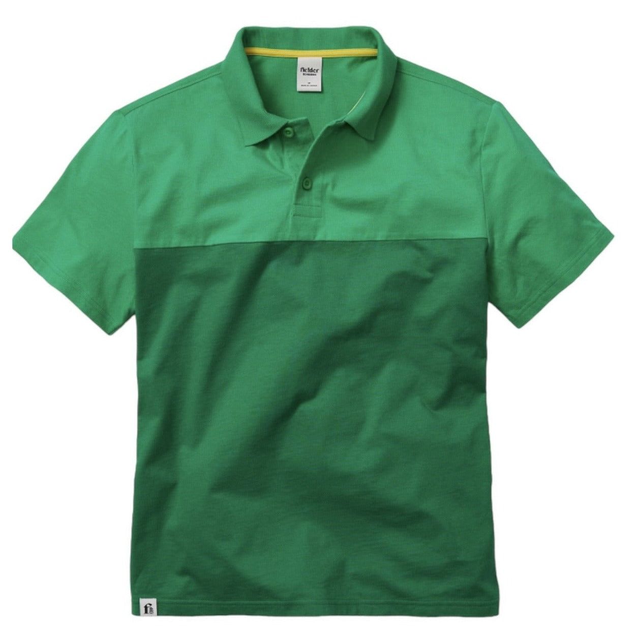 NWT Bonobos Fielder Men's Short Sleeve Colorblock Cotton Polo Shirt, Green LARGE
