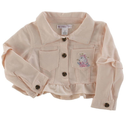 NWT Nannette Toddler Girls 3Pc Jacket Set With Headband, Size 3T Unicorn