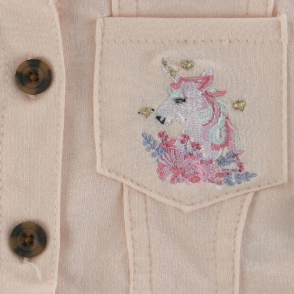 NWT Nannette Toddler Girls 3Pc Jacket Set With Headband, Size 3T Unicorn