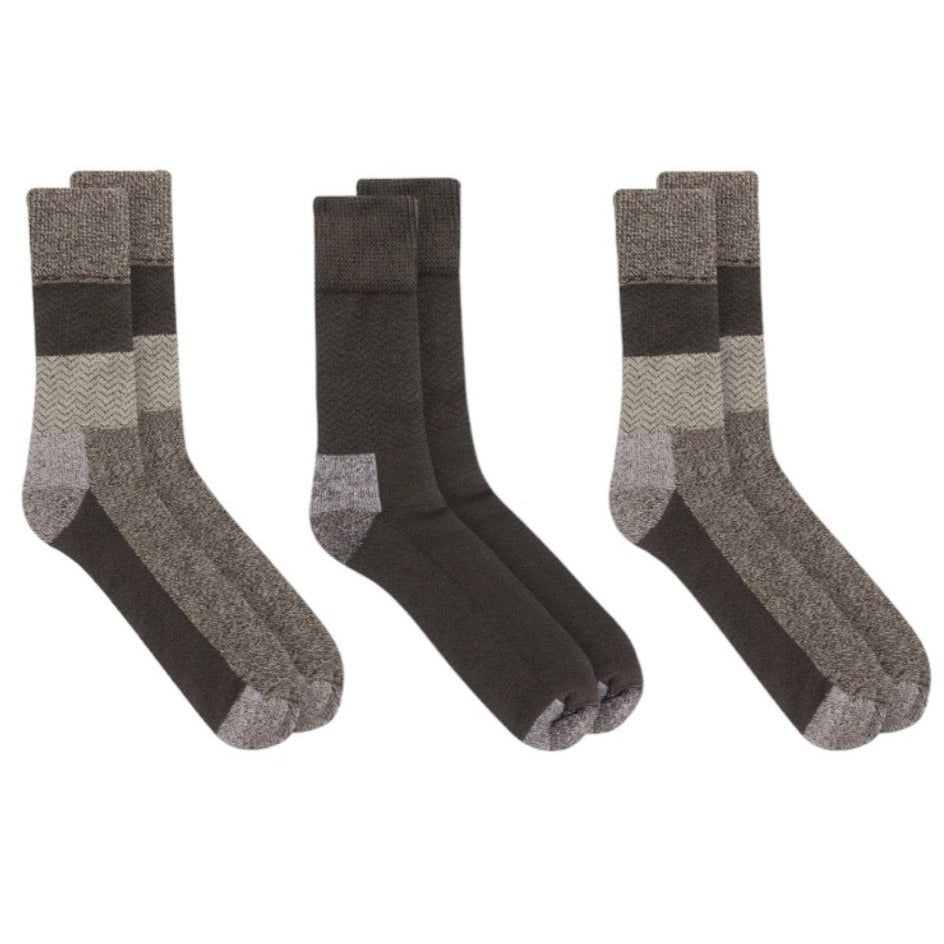 Dr. Scholl's Men's Advanced Reliever Casual Chevron Crew Socks, 3-PACK, Size 10-13 (For Shoe Size 7-12)