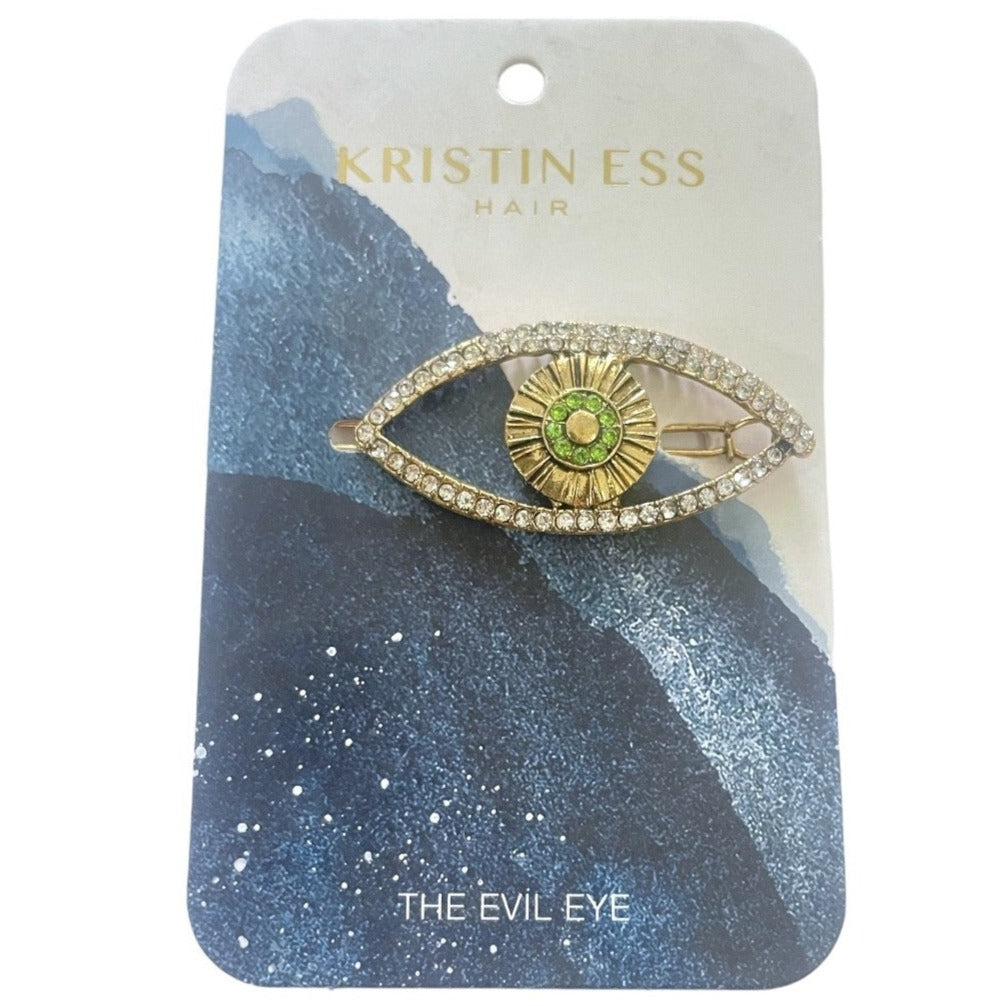 Overstock Hair Accessories - Kristin Ess The Evil Eye Hair Clip Barrette, Gold - Lot Of 12