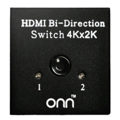 ONN HDMI Switch Bi-Directional 2x1, 1x2, Supports 3D & 4K, 1080P - ONB17AV009E
