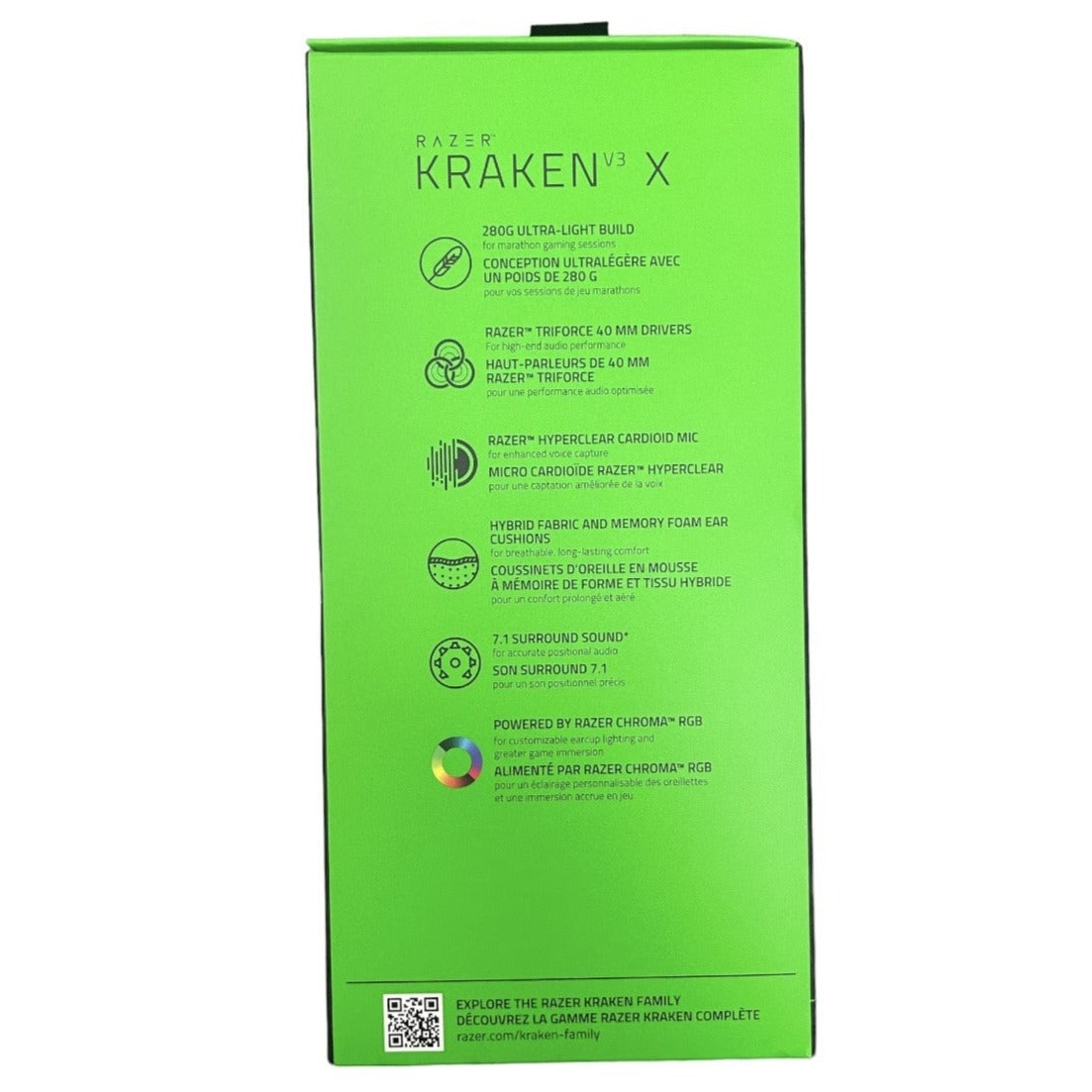 Razer Kraken V3 X Wired Gaming Headset for PC, PS5, PS4 via USB Type A, Chroma RGB, Black