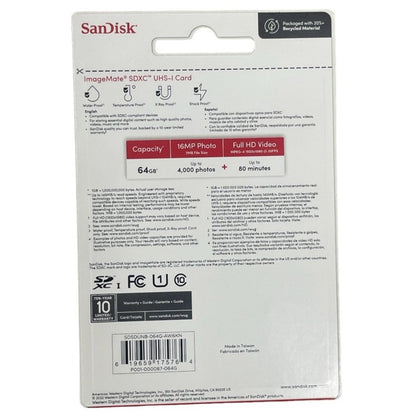 SanDisk 64GB ImageMate SD SDXC UHS Memory Card SDSDUNB-064G-Aw6kn - Pack Of 2