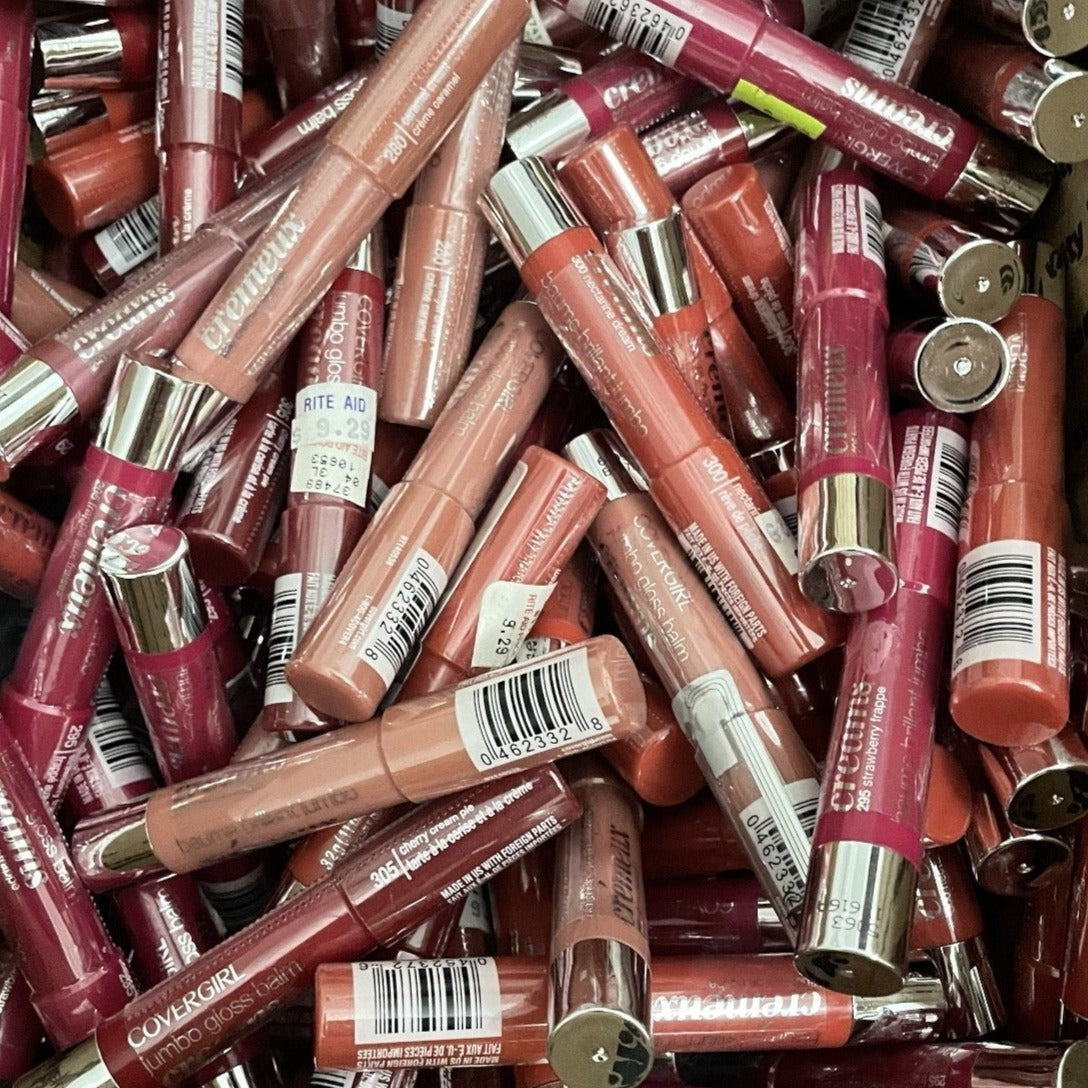 Shelf Pull Makeup - Covergirl Jumbo Gloss Balm Creams Lip Gloss, Assorted Shades  - 120 Units wholesale cosmetics liquidations  