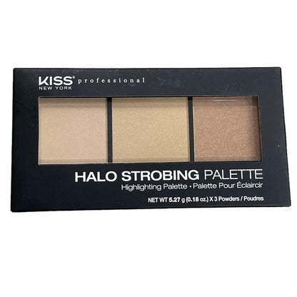 Shelf Pull Makeup - Kiss Halo Strobing Highlighting Palette, Medium KSK02 - 33 Units cosmetics liquidations overstock surplus wholesale