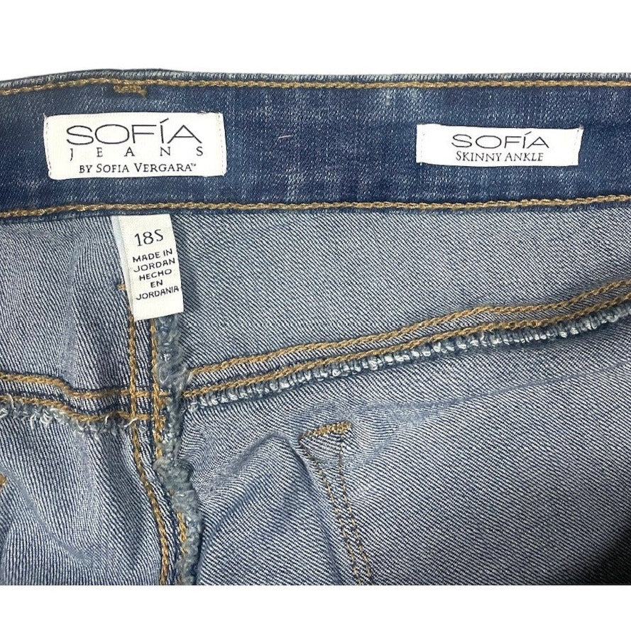 Sofia Jeans By Sofia Vergara Women's Skinny Mid Rise Ankle Jeans