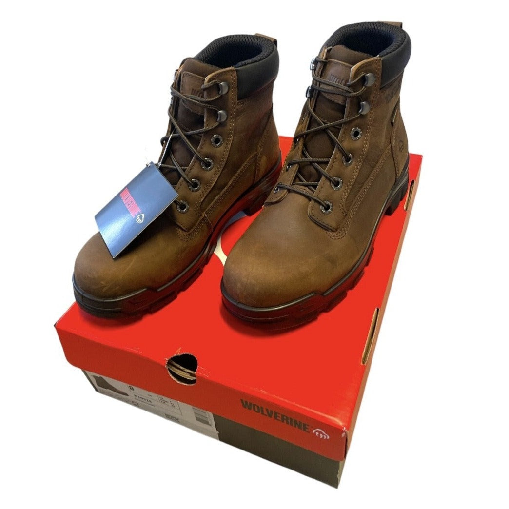Wolverine Men's Chainhand 6 In Waterproof Steel Toe Work Boots, Brown, W10916, SIZE 8 Extra Wide