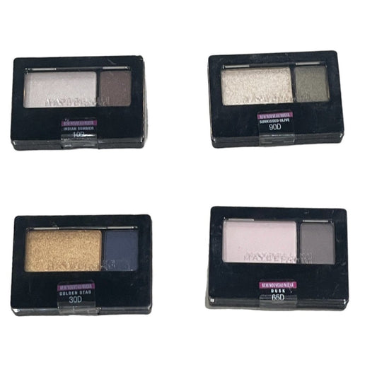 Shelf Pull Makeup - Maybelline New York Expert Wear Duo Eyeshadow, Assortment Of 4 Shades Shades (80 PCs LOT) cosmetics liquidation wholesale HBA HBC personal care resell