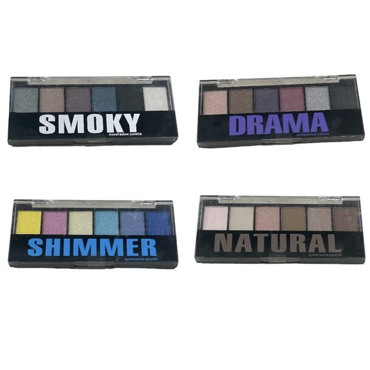 Shelf Pull Makeup - Profusion Cosmetics Eyeshadow 6-Shade Palette, Assortment Of Smoky, Drama, Shimmer, Natural - 44 PCs LOT) cosmetics liquidations overstock boutique inventory flea market merchandise