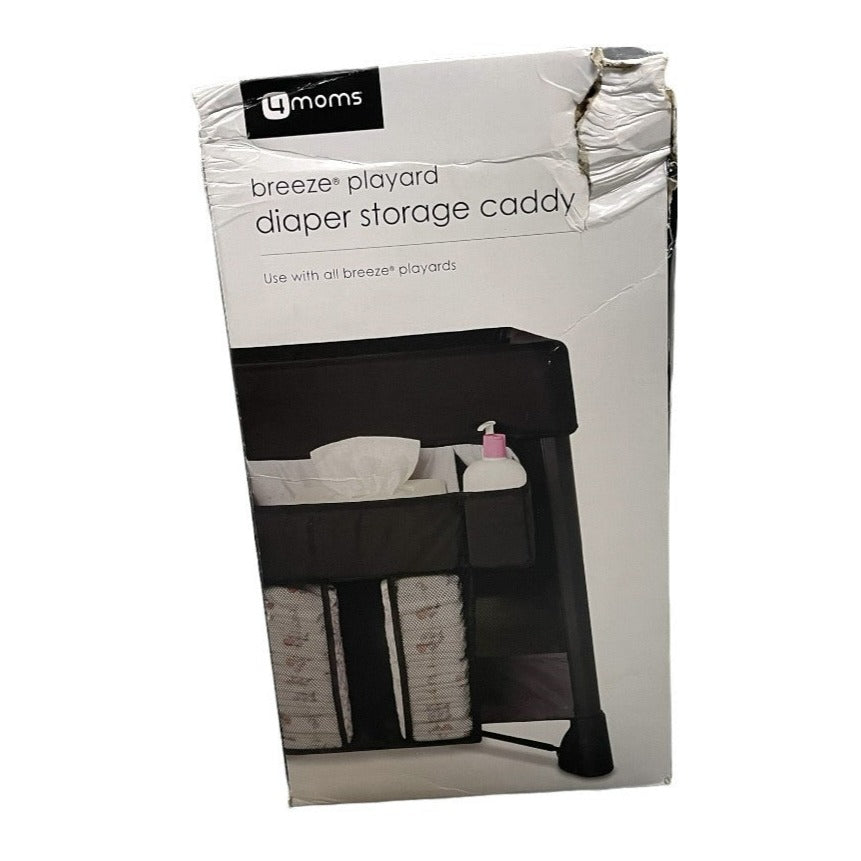 4moms Breeze Playard Diapers And Baby Wipes Storage Caddy, Black