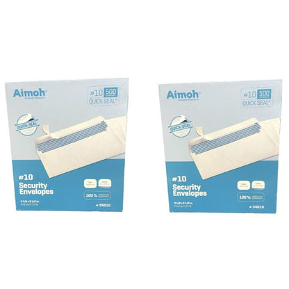 Aimoh #10 Self-Seal Windowless Security Envelopes
