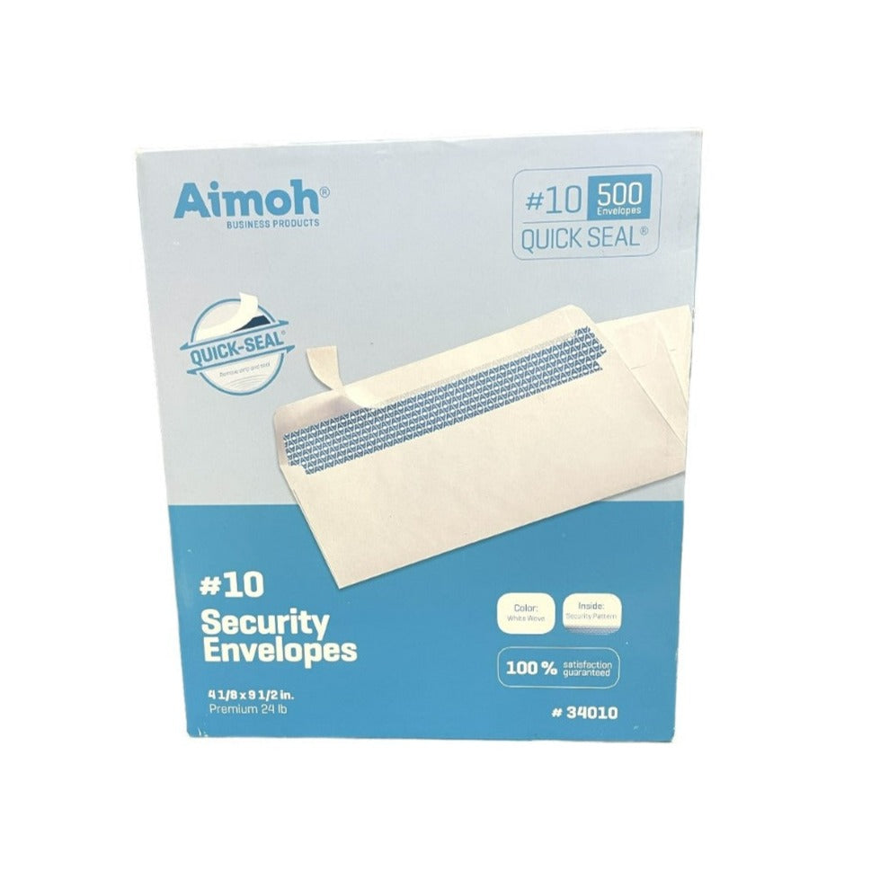 Aimoh #10 Self-Seal Windowless Security Envelopes