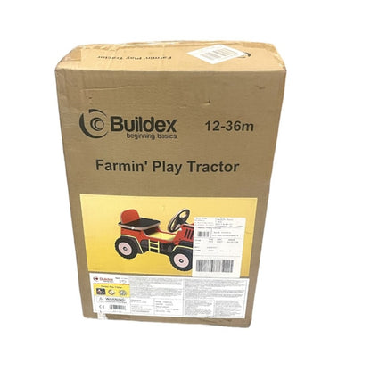 Buildex Farmin Play Wooden Tractor Riding Push Toy, For Ages 1 - 2 Years