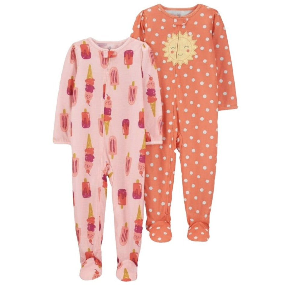 Carter's Just One You Baby Girl's 2PC Long Sleeve Pajama, Size 12 Months - 2 Pack