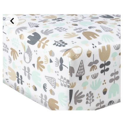 Cloud Island Fitted Crib Sheet Woodland, 100% Cotton, One Sheet nursery, baby, bedding, closeout liquidation overstock bargain deals