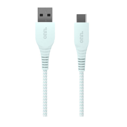 onn. 10' Lightning to USB-C Cable, White 