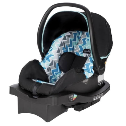 Evenflo LiteMax Sport Infant Car Seat, Reid Blue, Rear Facing, 4-35 lb/17-32 in Infants, Fits All Evenflo Travel Systems