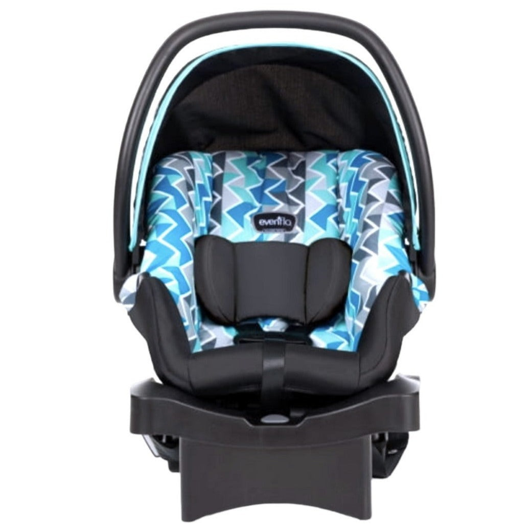 Evenflo LiteMax Sport Infant Car Seat, Reid Blue, Rear Facing, 4-35 lb/17-32 in Infants, Fits All Evenflo Travel Systems