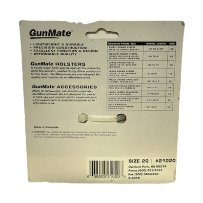 GunMate Hip Holster For Small Frame Pistol revolver, Size 20, Right Hand, Black, Synthetic, 21020  j-frame  Taurus 85
