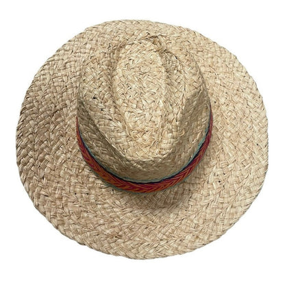 Hat Attack Chili Inset Rancher Raffia Hat Natural - One Size