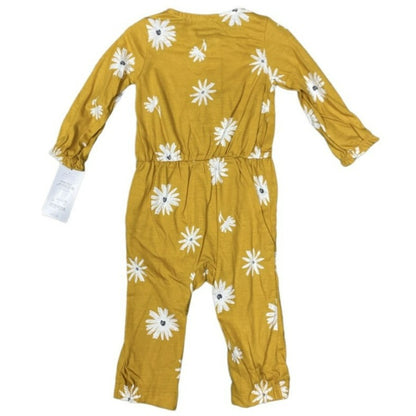 Just One You By Carter's Baby Girls' Daisy Jumpsuit Yellow 9M, 100% Cotton