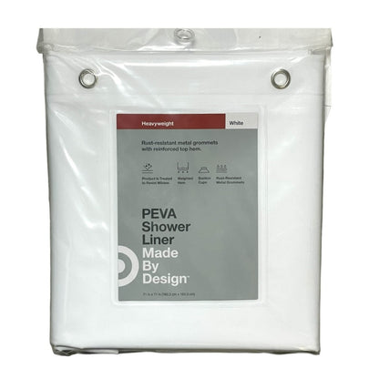 Made By Design PEVA Heavy Weight Shower Liner White 71 In X 71 In