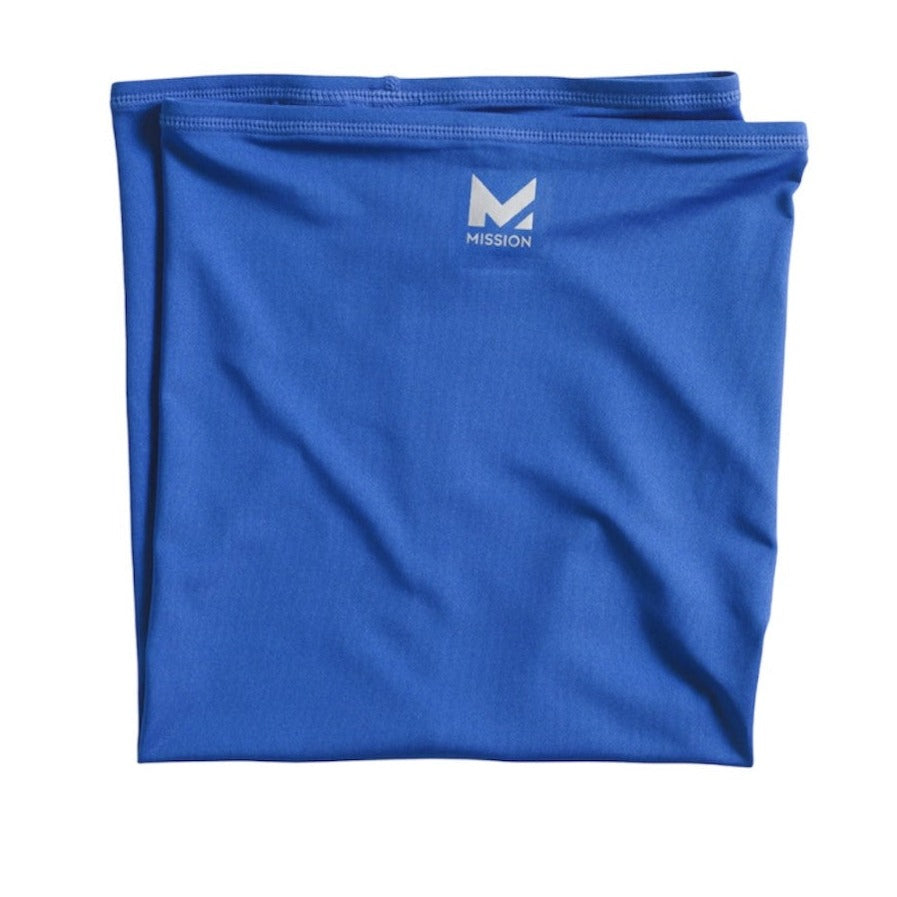 Mission Cooling Neck Gaiter Face & Neck Cover, Blue, 12+ Ways To Wear, Adult, One-Size Fits Most