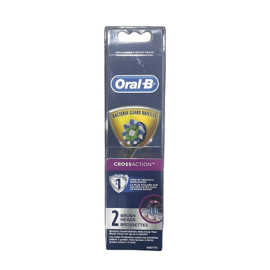 2 Oral-B CrossAction Electric Toothbrush Replacement Head Liquidation, discount store, bargain, deal of the day, black friday