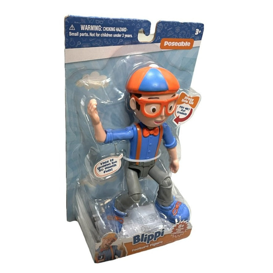 Poseable Blippi Figure 9 Inch Articulated Talking Figure 6+ Sounds