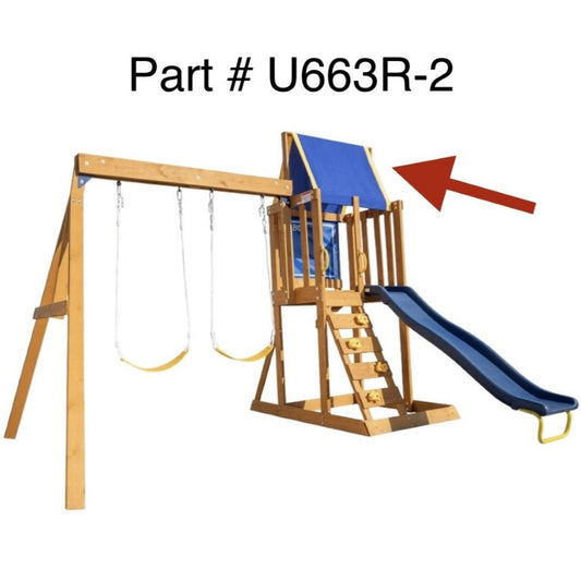 Replacement Canopy For Sportspower North Peak Wooden Swing Set Model WP-663R, Part Number U663r-2