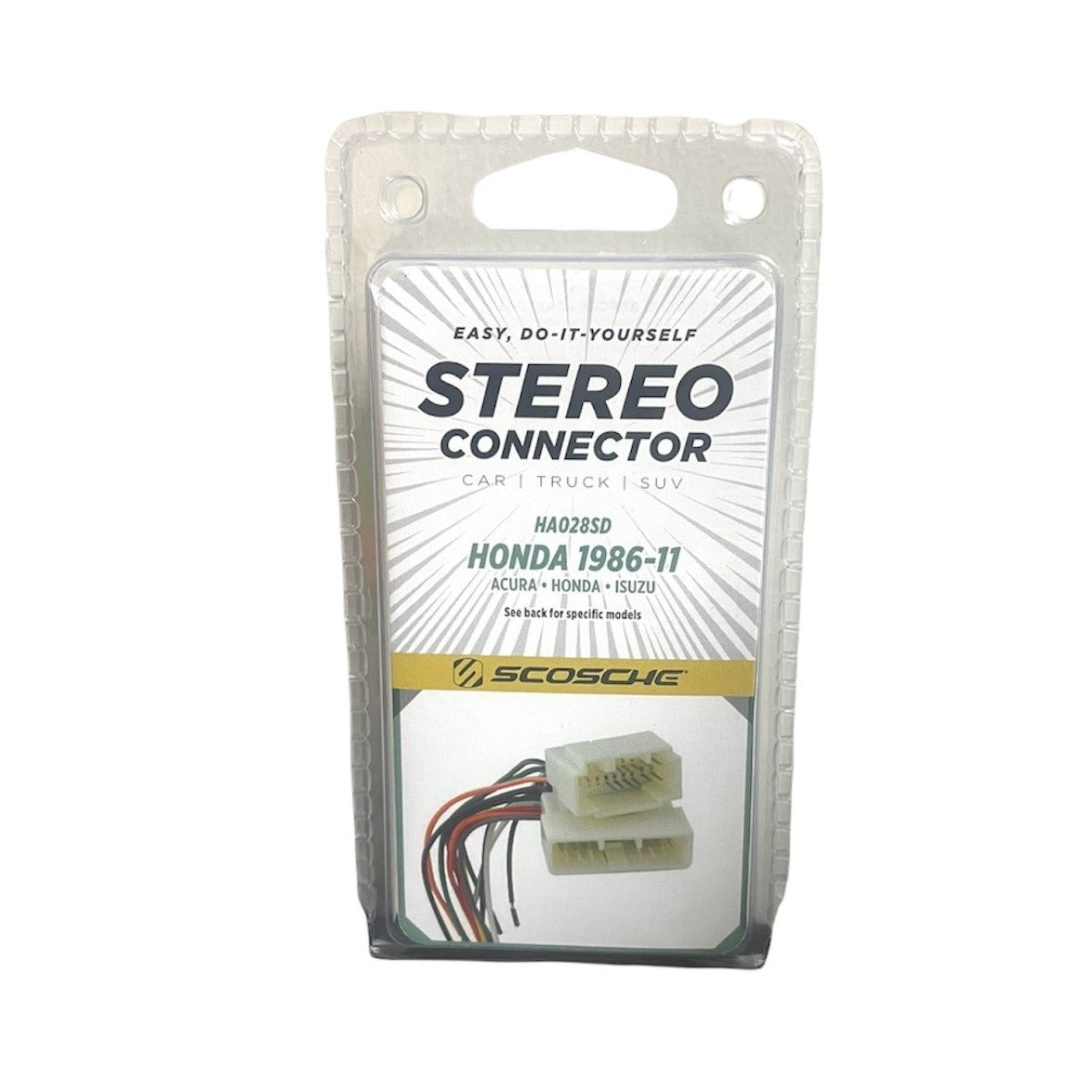Scosche HA028SD Stereo Connector For Certain Acura, Honda, Isuzu Models