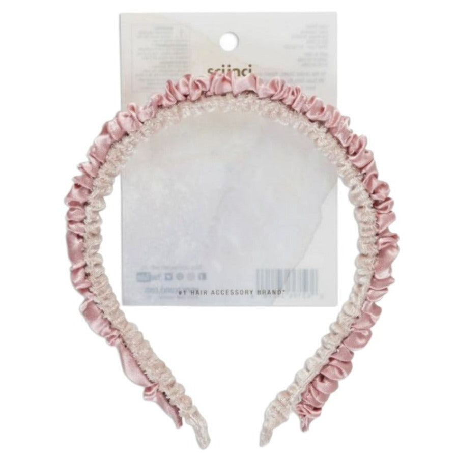 Scunci Trend Collection Headband 2pc Set, Pink -  48 Sets wholesale liquidations overstock flea market resale surplus