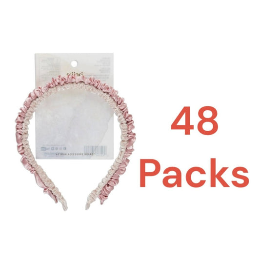 Scunci Trend Collection Headband 2pc Set, Pink -  48 Sets wholesale liquidations overstock flea market resale surplus