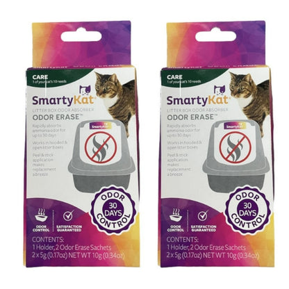 SmartyKat Litter Box Absorber Odor Erase, 2 CT Each, cat