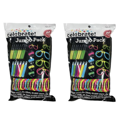 Way To Celebrate Multicolor Glow Jumbo Pack Party Favors, 80 CT